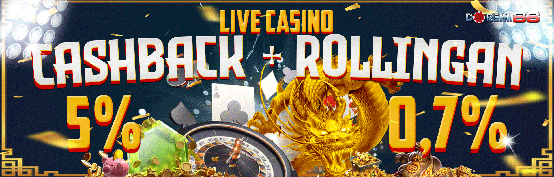 CASHBACK +  ROLLINGAN LIVE CASINO